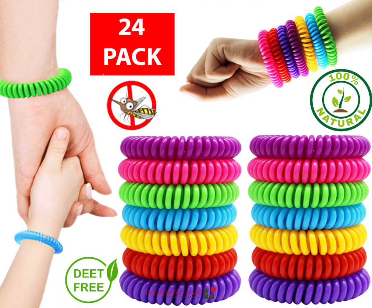 FeelGlad 12 Pack Mosquito Repellent Bracelets, 100% India | Ubuy