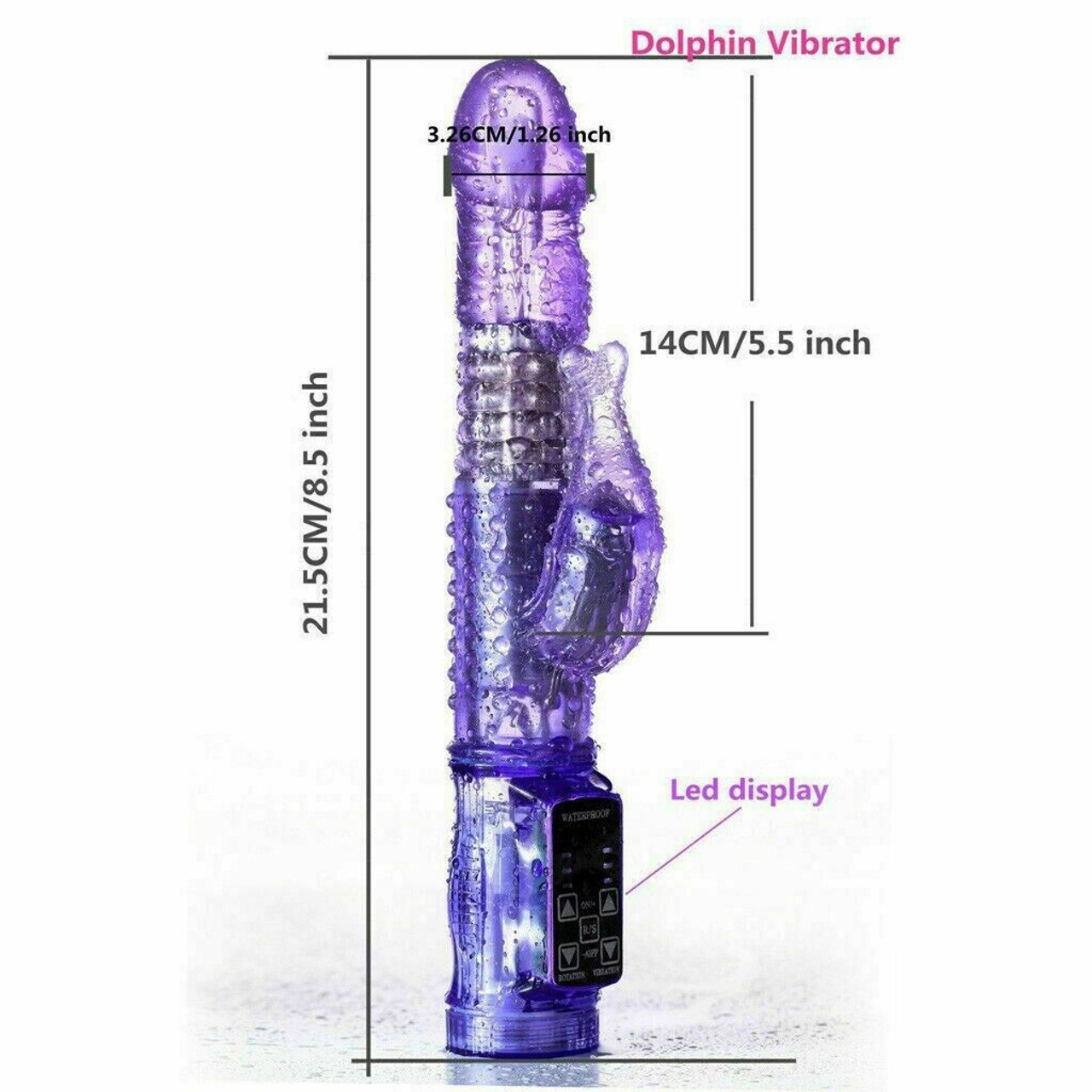 Rabbit Vibrator G-Spot Dildo Vibe Waterproof Massager Sex Toys For Women Female