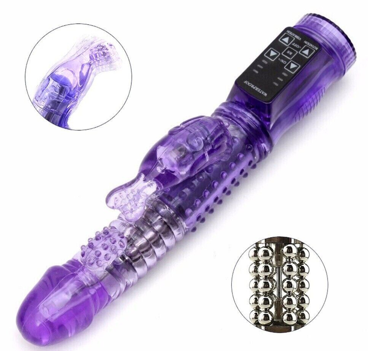 Rabbit Vibrator G-Spot Dildo Vibe Waterproof Massager Sex Toys For Women Female