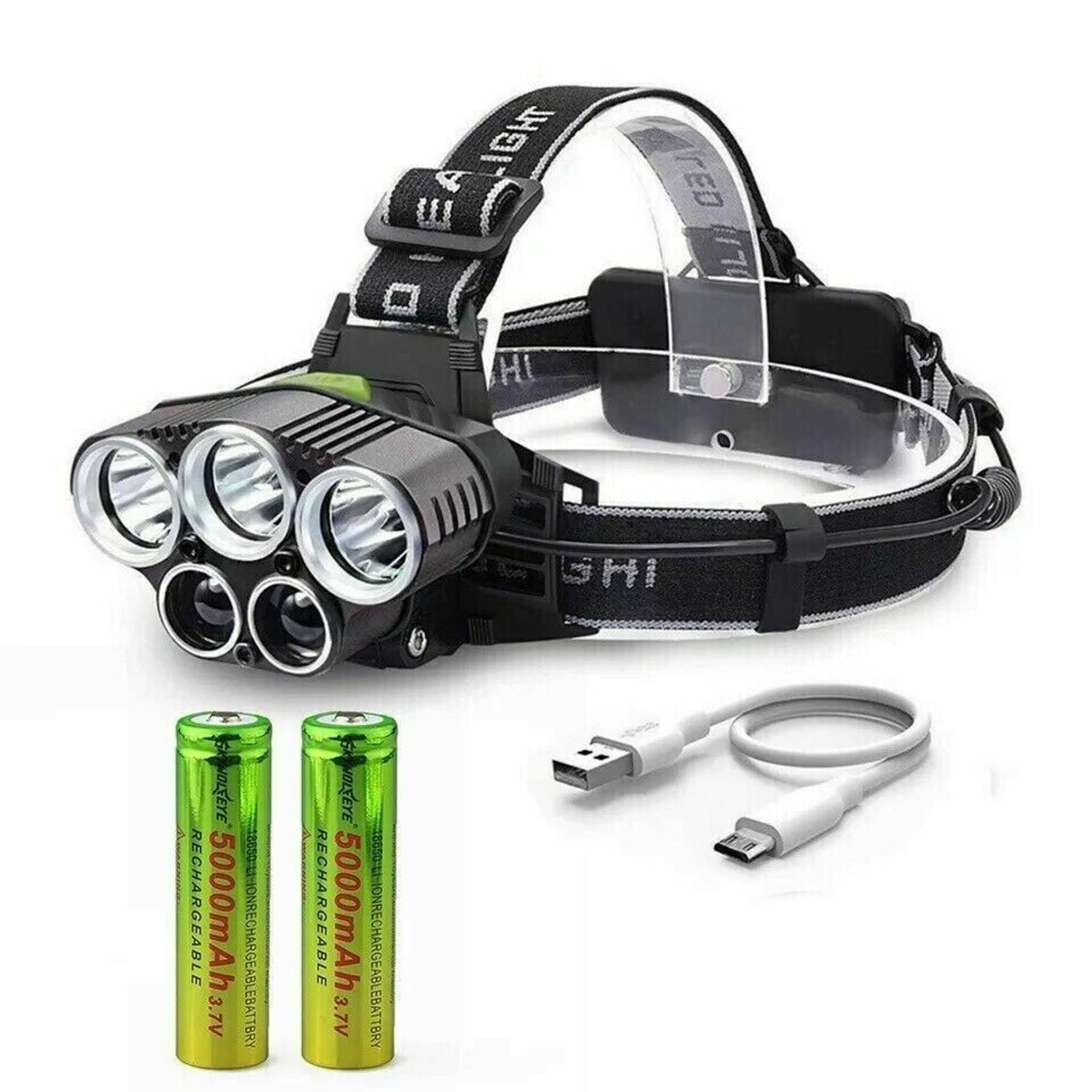 250000LM 5X T6 LED Headlamp Rechargeable Head Light Flashlight Torch Lamp USA