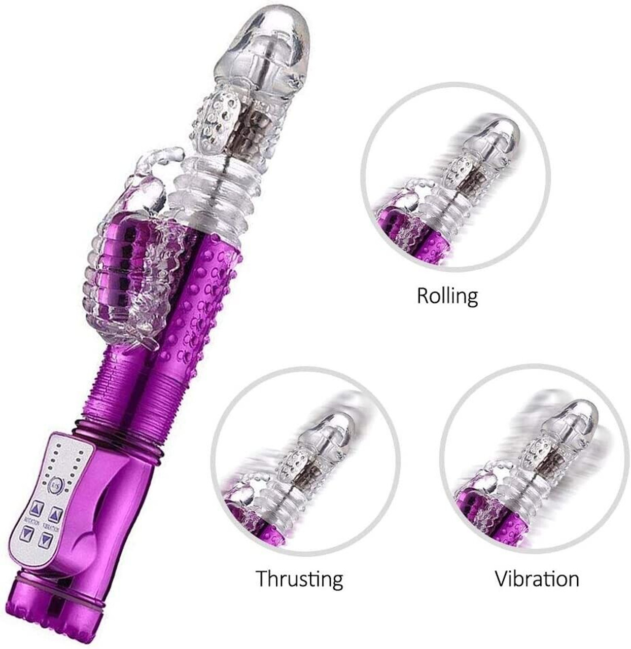 Multispeed Thrusting Rabbit Vibrator Sex-Toys For Women Dildo G Spot Massager