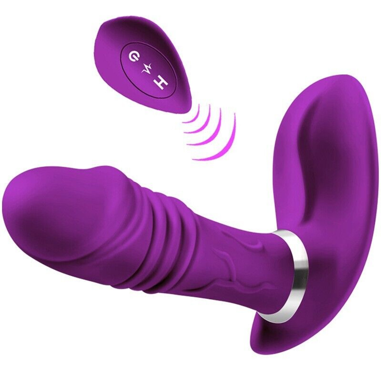 Wearable G-Spot Clit Vibrator Dildo Thrusting Massager Adult Sex Toys For Women