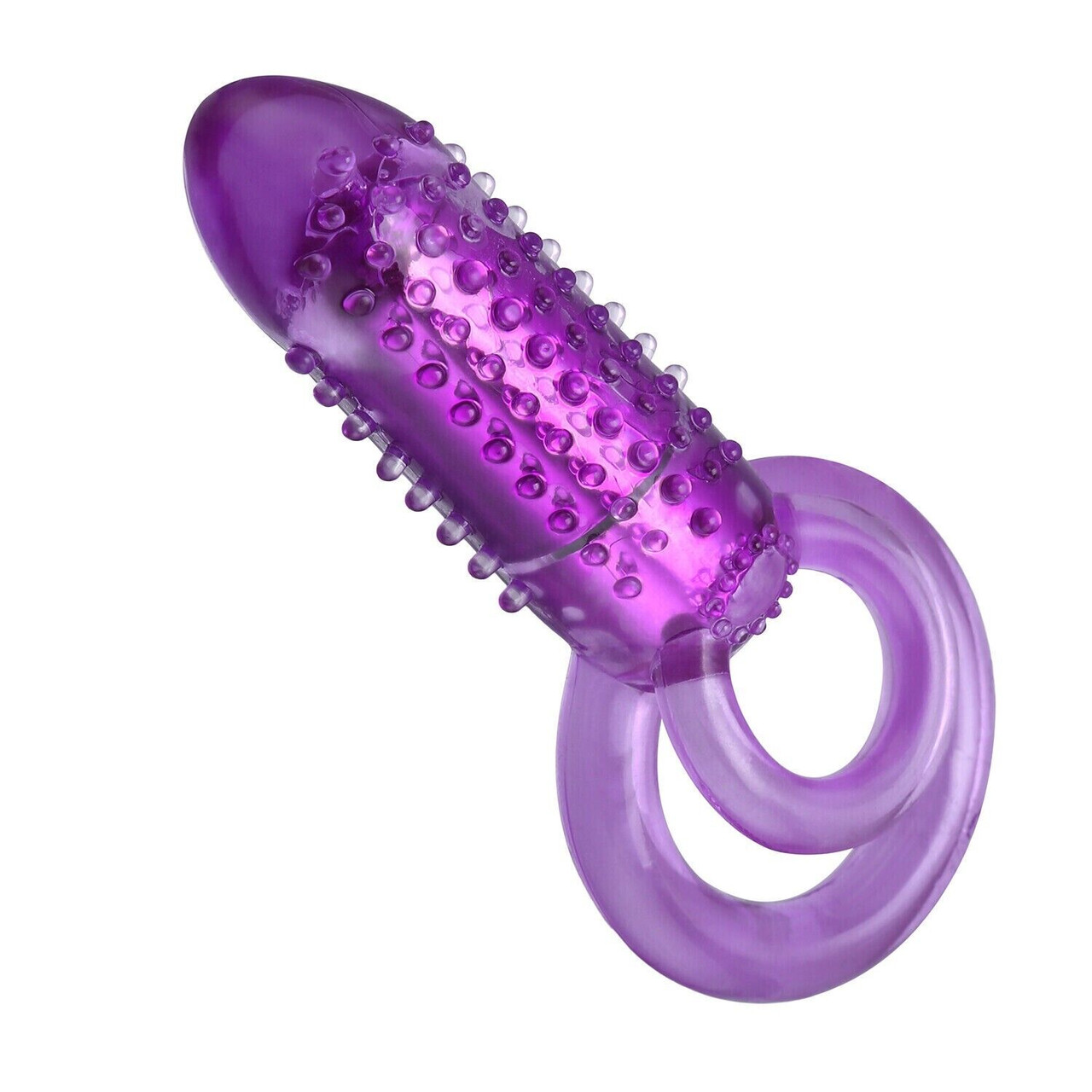 Vibrating Penis Cock Ring Dual Clit Stimulator Couple Sex Toys For Men Enhancer