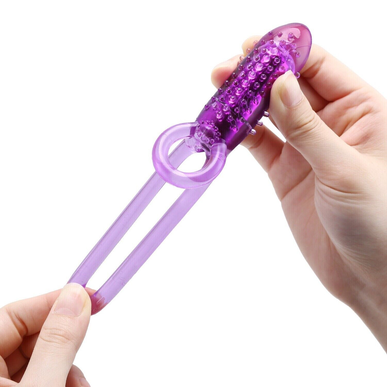 Vibrating Penis Cock Ring Dual Clit Stimulator Couple Sex Toys For Men Enhancer