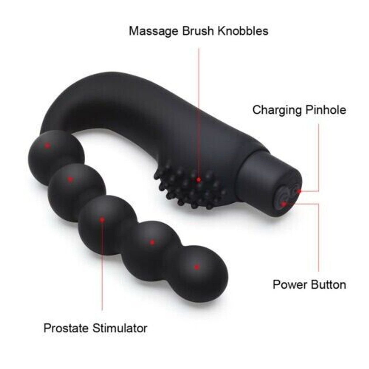 Anal Prostate G Spot Vibrator Massager Butt Plug Vibrating Dildo Sex Toy For Men