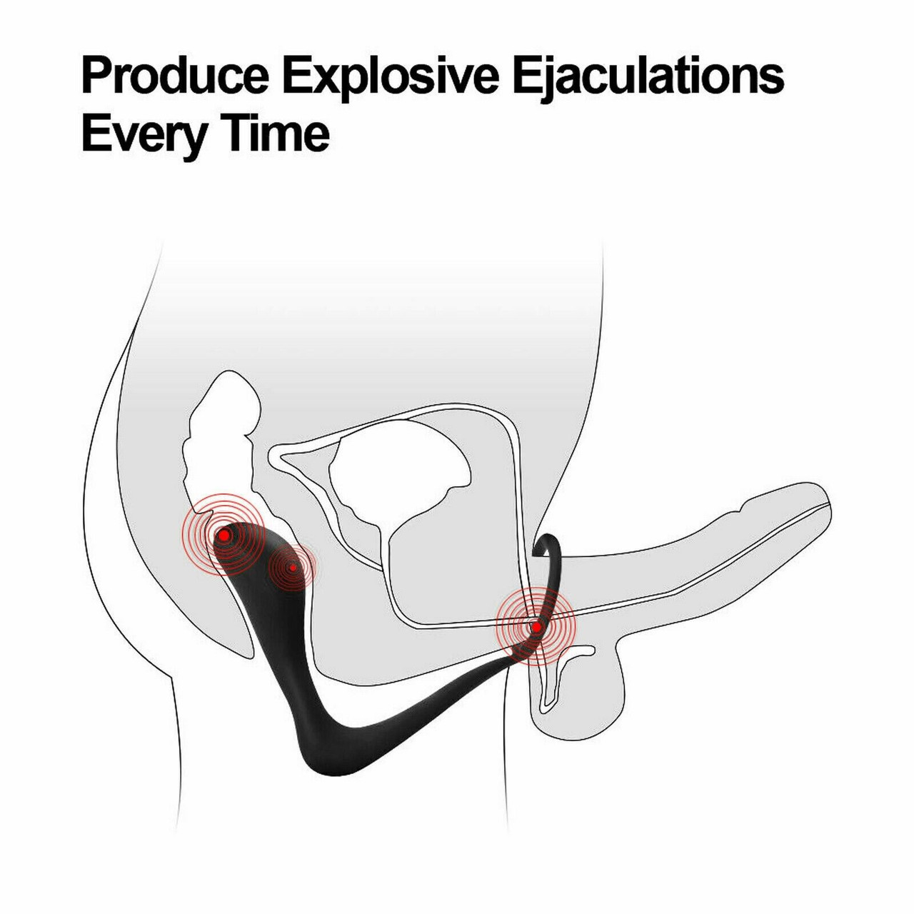 Male Prostate Massager Anal Butt Plug Penis Cock Ring Sex Toys For Men Women Gay