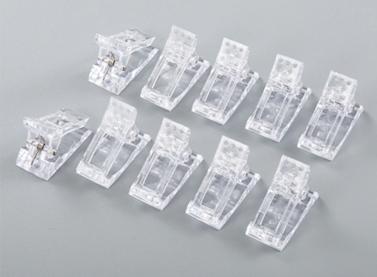 10 PCS Nail Tips Clip Quick Building Poly Builder Gel DIY Extension Clamp Clips