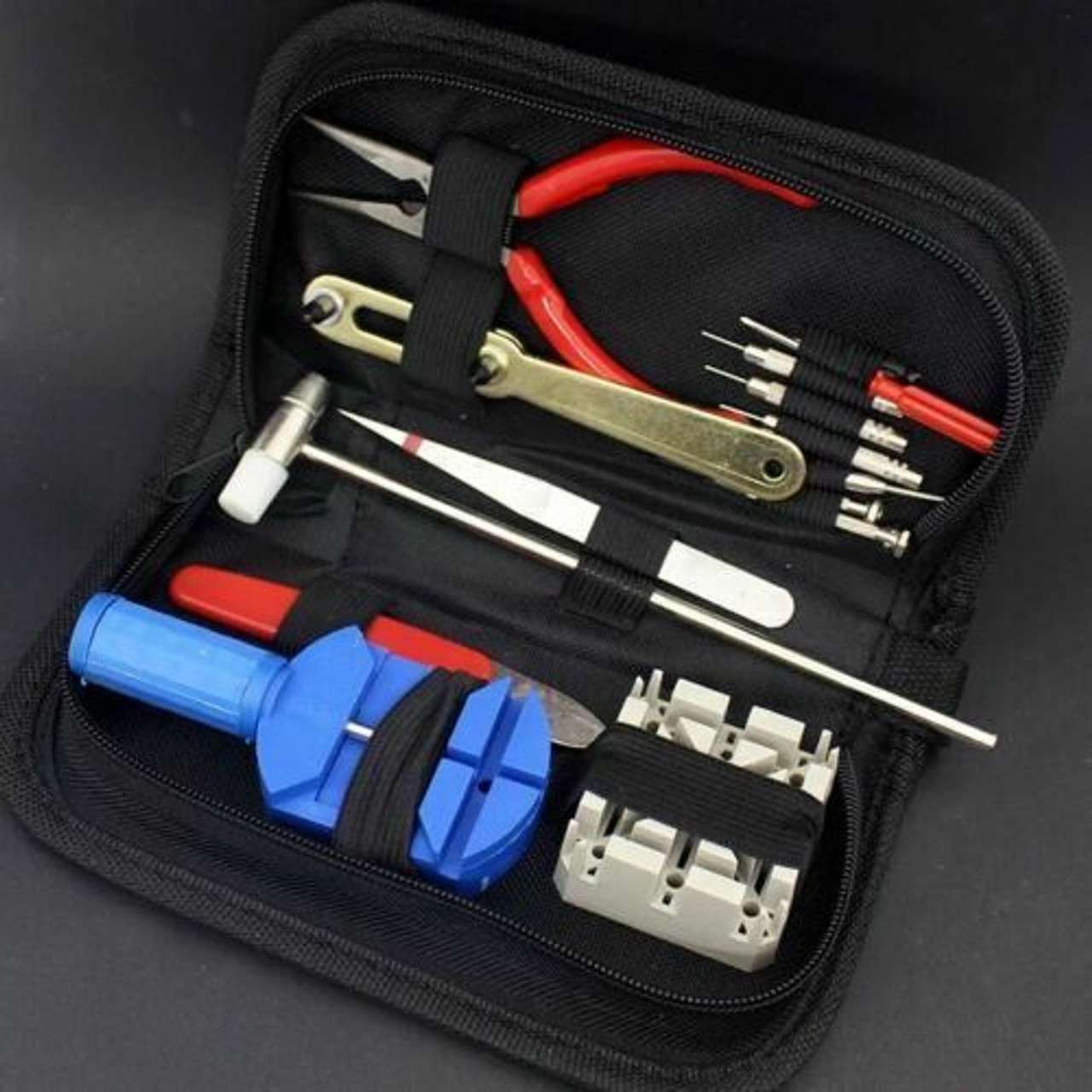 16PCS Watch Repair Tool Kit Link Remover Spring Bar Tool Case Opener Set New US