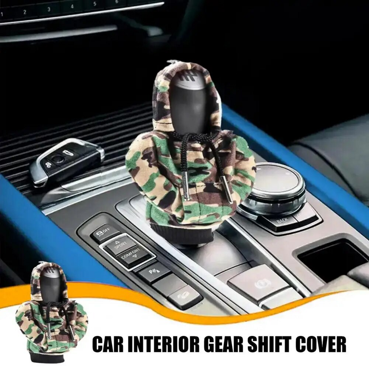 Car Gear Shift Cover Mini Hoodie Gear Shift Cover for Car Shifter Interior Trim