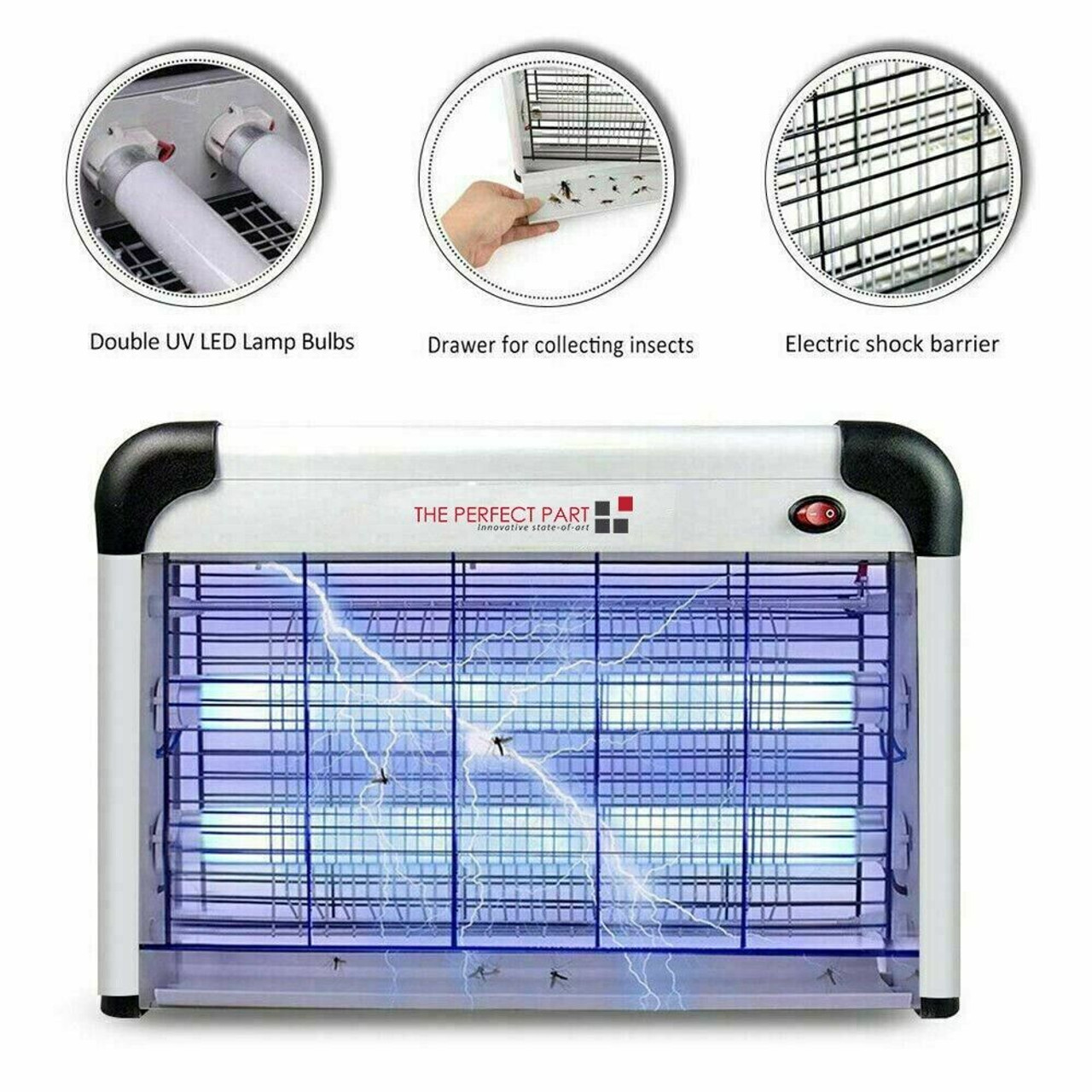 Lamp Insect Killer Mosquito Zapper Bug Pest Fly Trap Electric Indoor Light Lawn