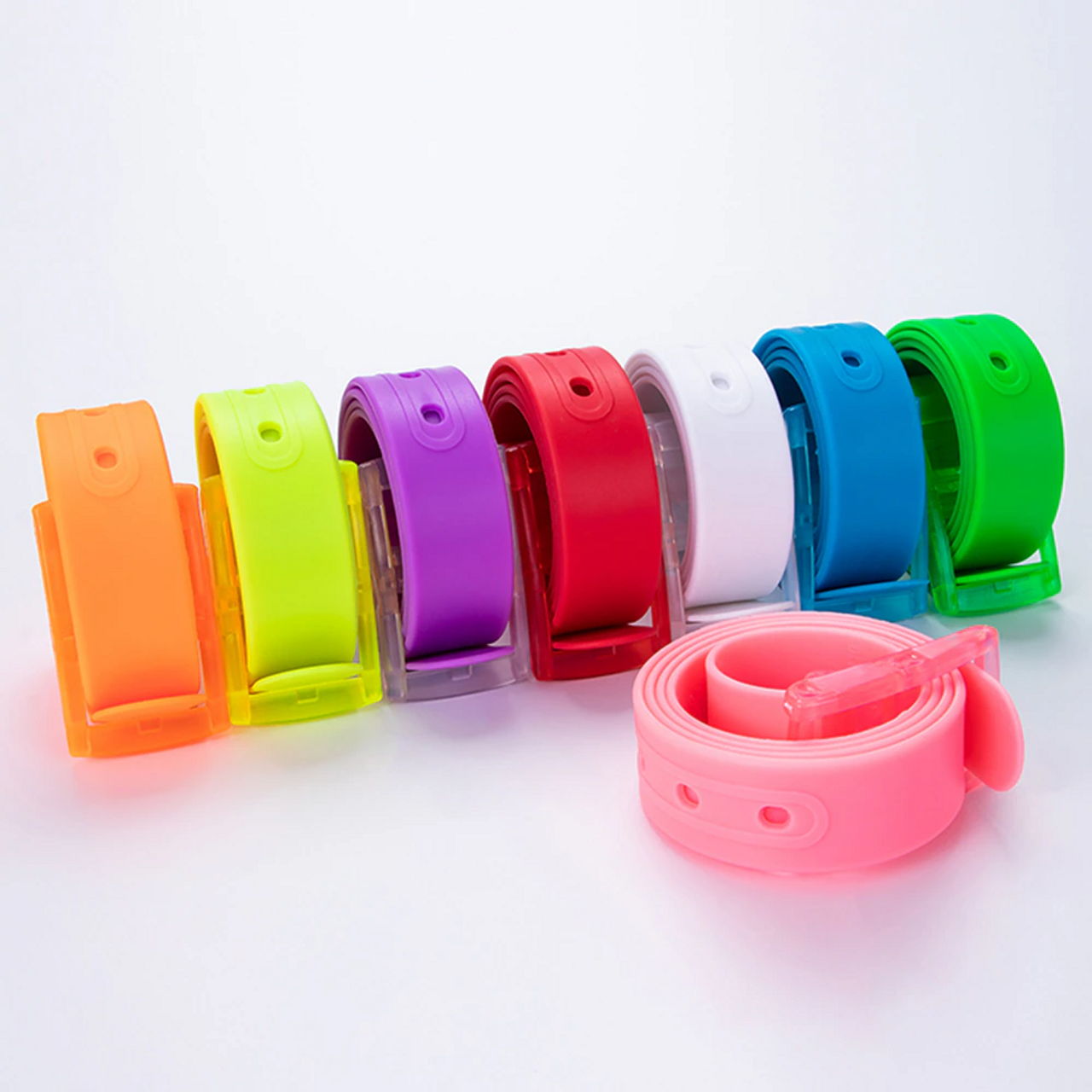 Adjustable Cut to Fit Rubber Plastic Jelly Silicone Casual Belt With Buckle USA