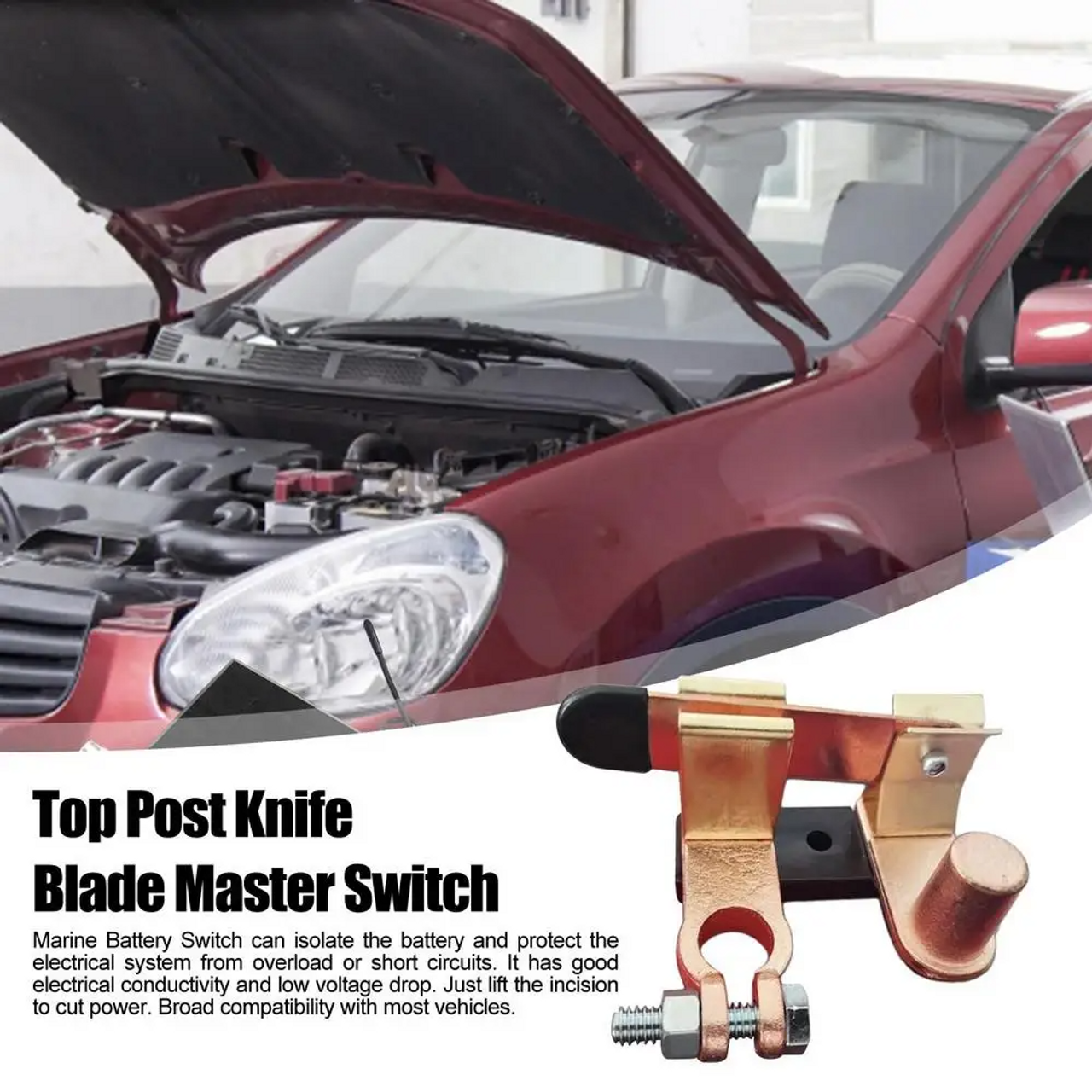 Battery Isolator Switch Disconnect Power Cut Off Kill For Car Vehicle RV Auto US