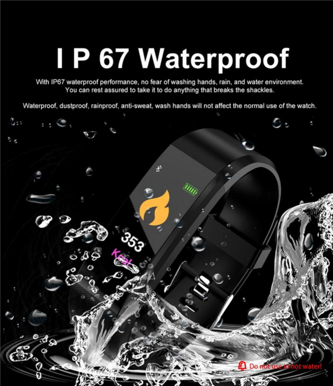 Fitness Smart Watch Activity Tracker Heart Rate For Women Men Oxygen BP Monitor