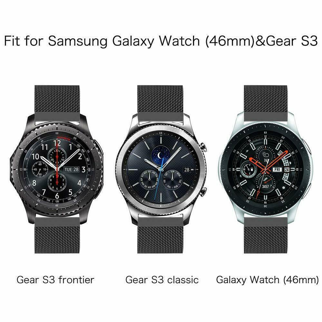 Stainless Steel Band For Samsung Galaxy Watch 42/46mm Active Gear S3 Sport Strap