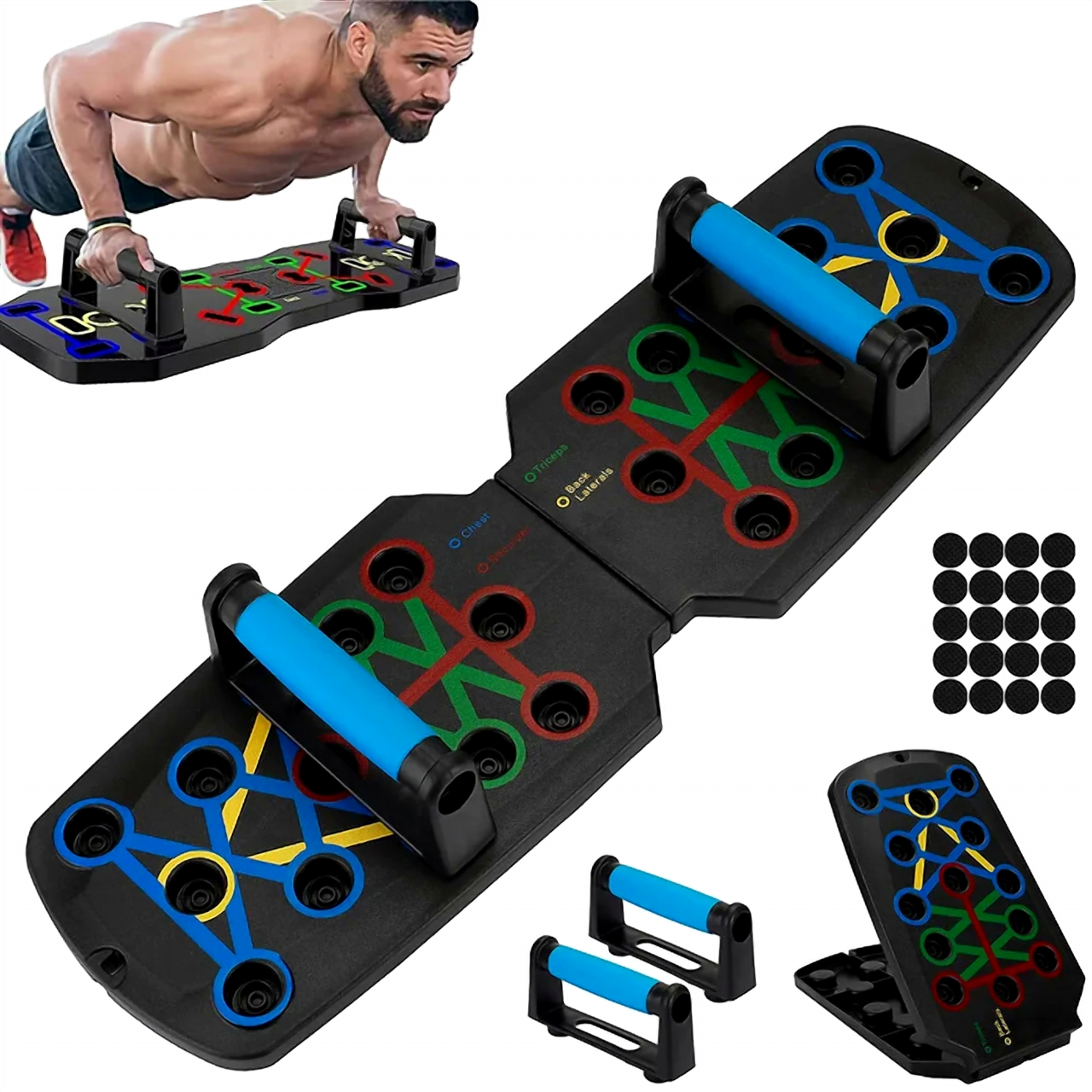 28 in 1 Push Up Rack Board System Fitness Workout Train Home Gym Exercise Stands by The Perfect Part – Workout Gear in New condition from The Perfect Part for a low price