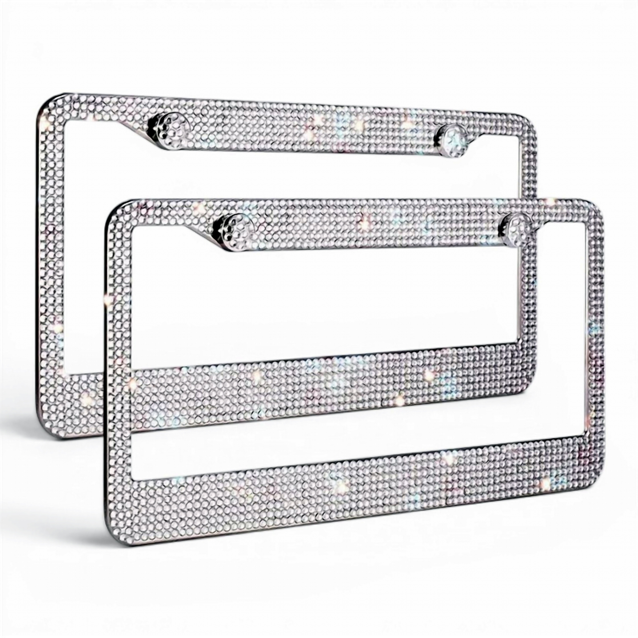 2PCS Bling License Plate Frame Glitter Crystal Sparkling Rhinestone Diamond Caps by The Perfect Part – Auto & Tools in New condition from The Perfect Part for a low price