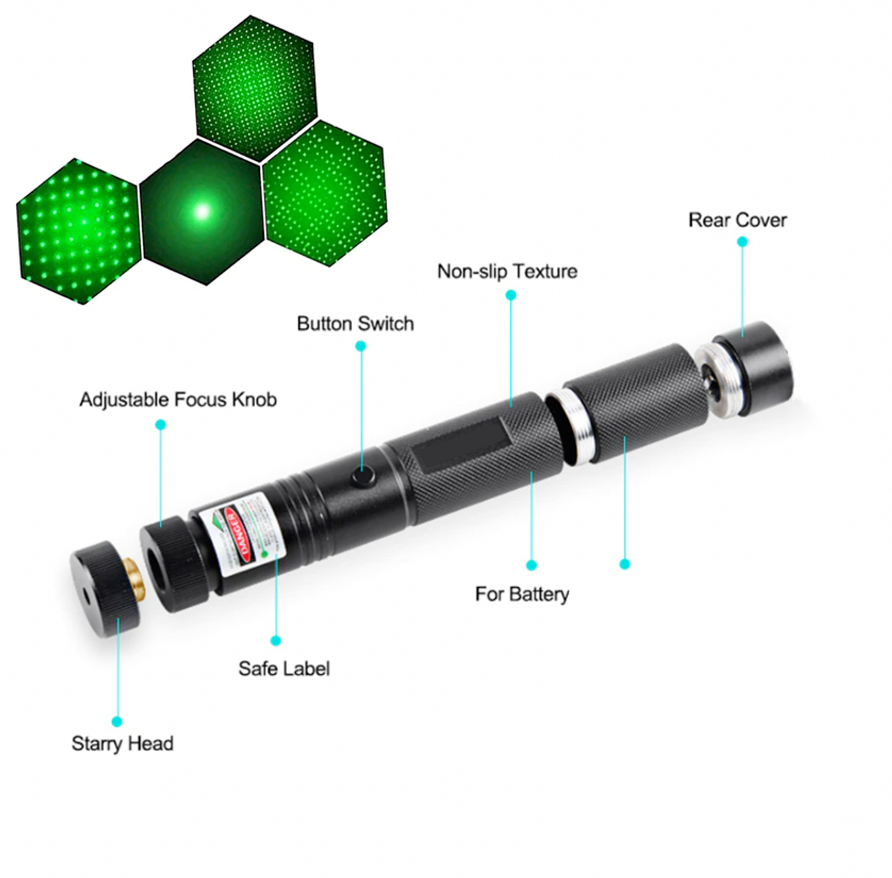 900Miles Rechargeable Lazer Green Laser Pointer Pen Astronomy Visible Beam Light