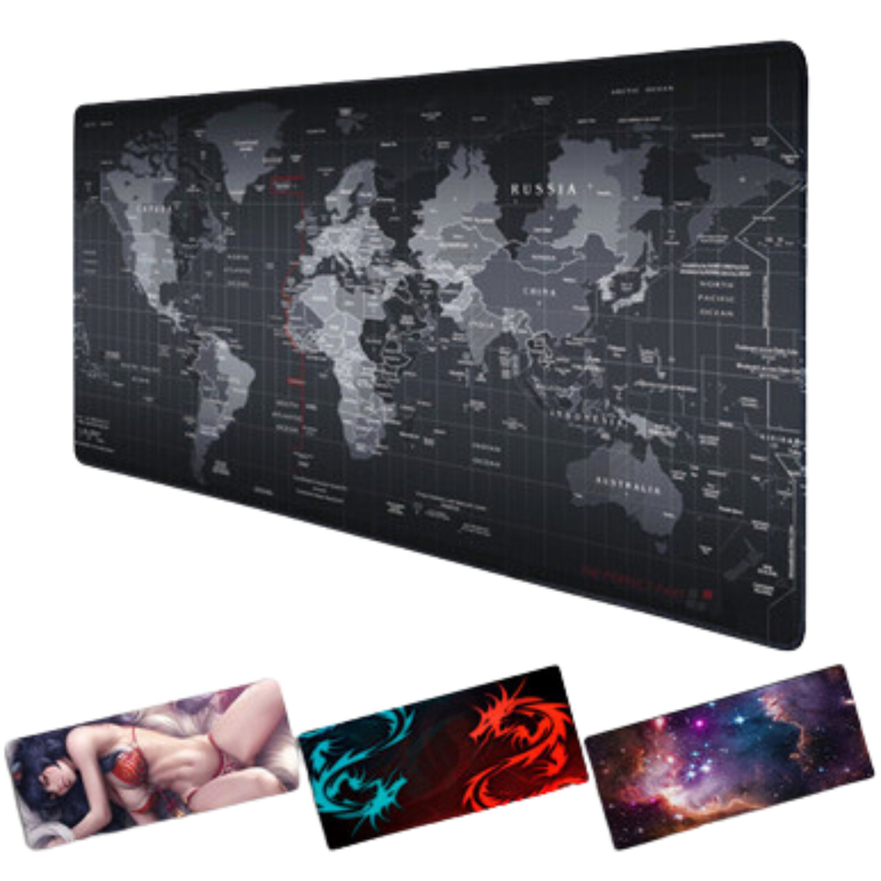 Extended Gaming Mouse Pad Desk Keyboard Mat Large Size 800MM X 300MM 31x12