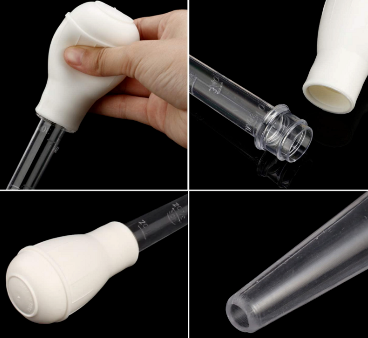 2 PCS Meat & Poultry Baster Heat Resistant BPA Free Turkey Syringe Flavor 30ML