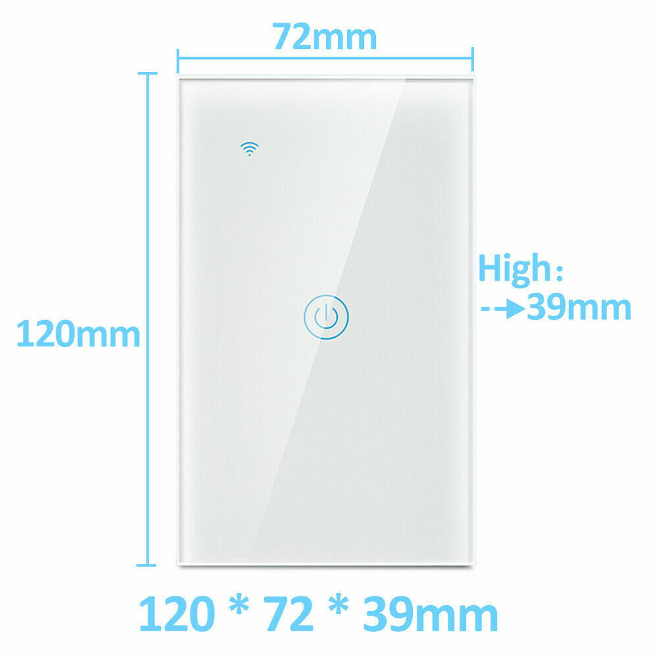 1/2/3/4 Gang WiFi Smart Wall Touch Light Switch Glass Panel For Alexa/Google APP