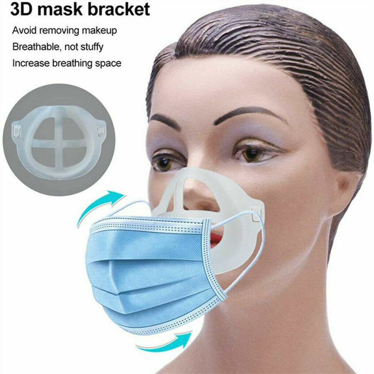 3D Face Mask Bracket Mouth Separate Inner Stand Holder Breathing Space Frame 