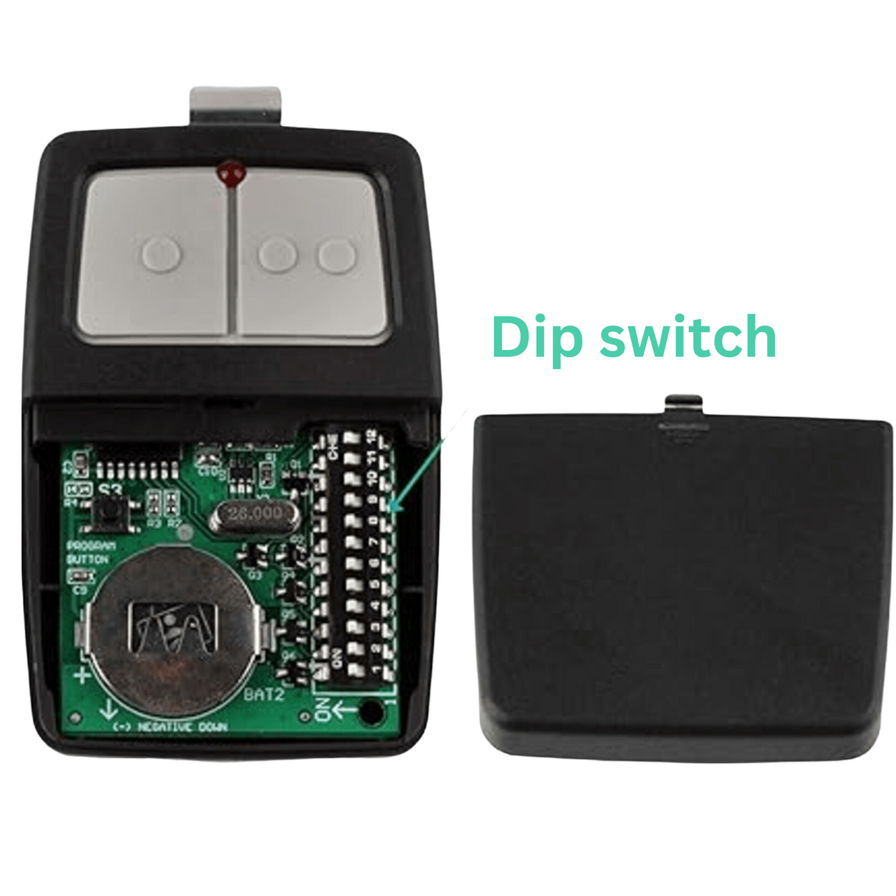 2 For Universal Clicker 375LM 375UT KLIK1U Garage Gate Door Opener Remote Dip