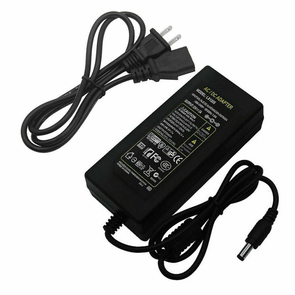 12V 5A 5 AMP 60W DC Power Supply Adapter Transformer LED Strip CCTV PC 5050 USA by The Perfect Part – Electronics in New condition from The Perfect Part for a low price
