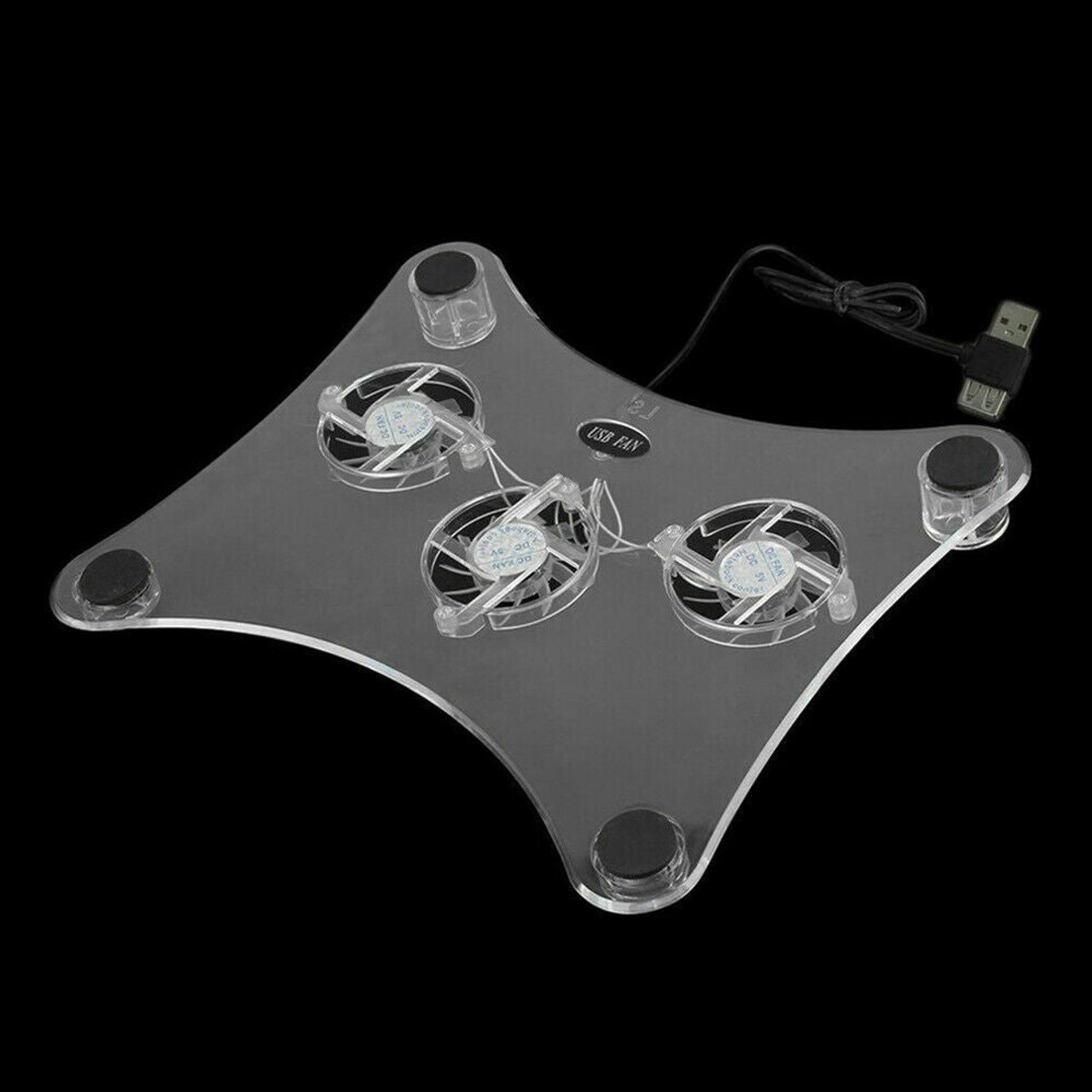 3 Fans USB Cooler Cooling Pad Stand LED Light Radiator For Laptop PC Notebook