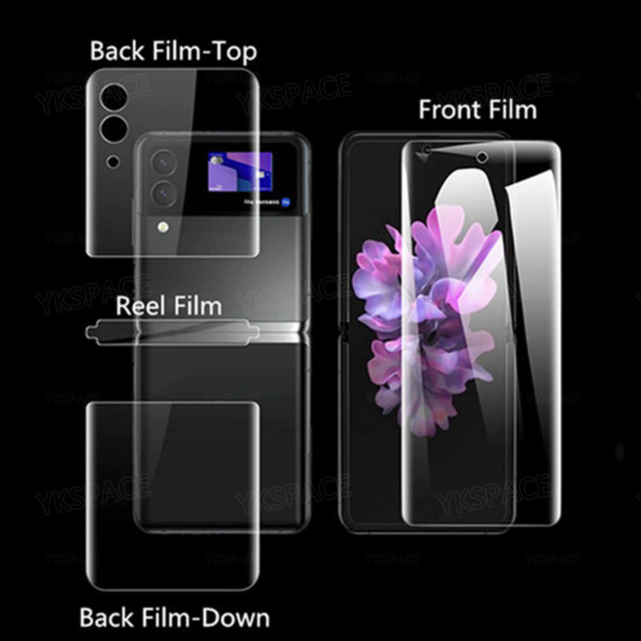 For Samsung Galaxy Z Flip 3 5G Soft Hydrogel Screen Protector Film/HD Lens Cover