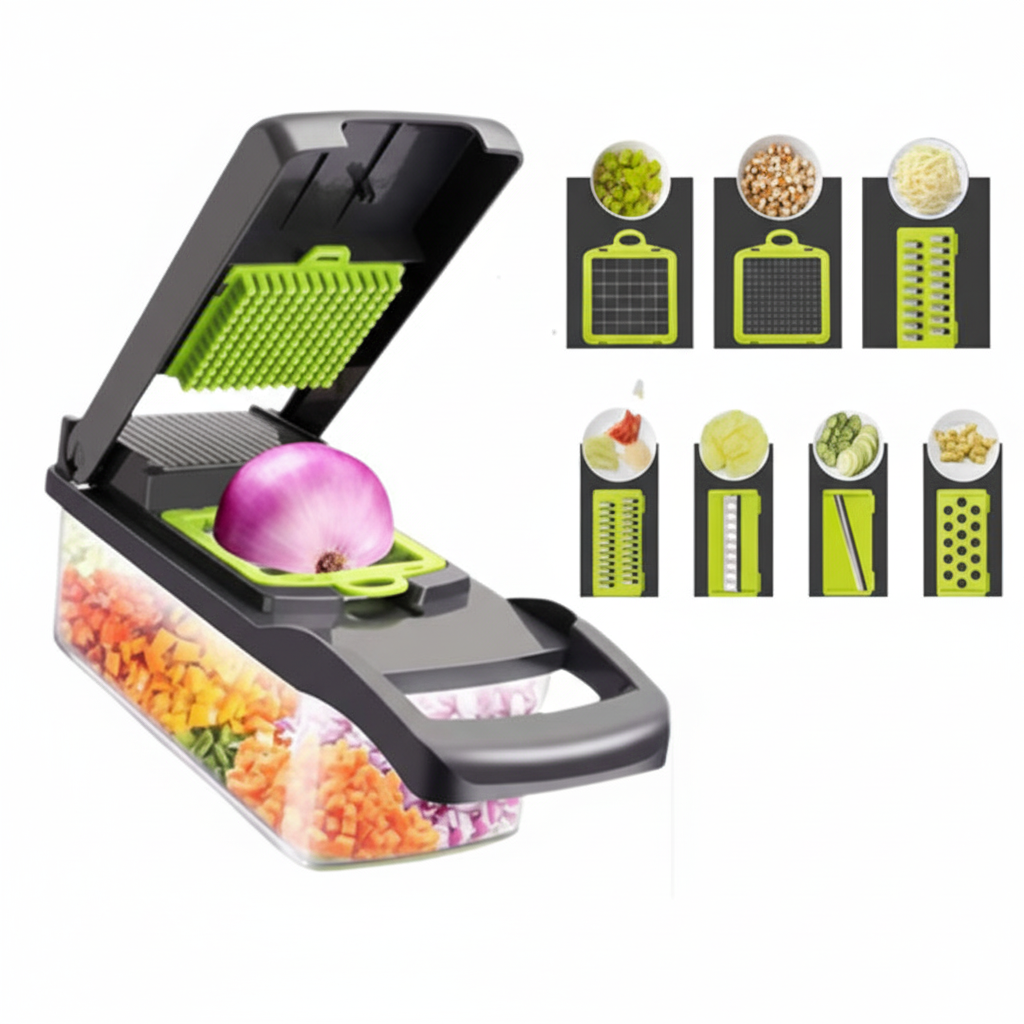 15-In-1 Vegetable Fruit Chopper Cutter Food Onion Veggie Dicer Slicer Kitchen by The Perfect Part – Kitchen Tools & Food Prep in New condition from The Perfect Part for a low price