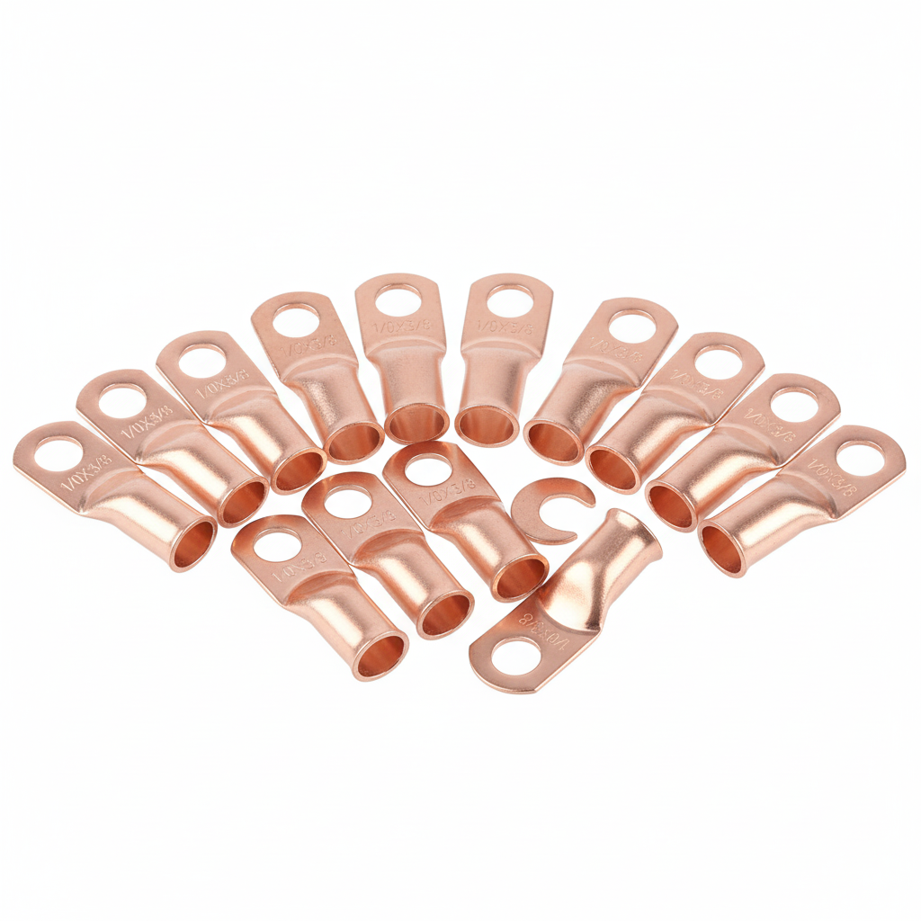 20PCS 1/0 AWG Gauge Copper Lugs W/ BLACK & RED Heat Shrink Ring Terminals Wire by The Perfect Part – Auto & Tools in New condition from The Perfect Part for a low price