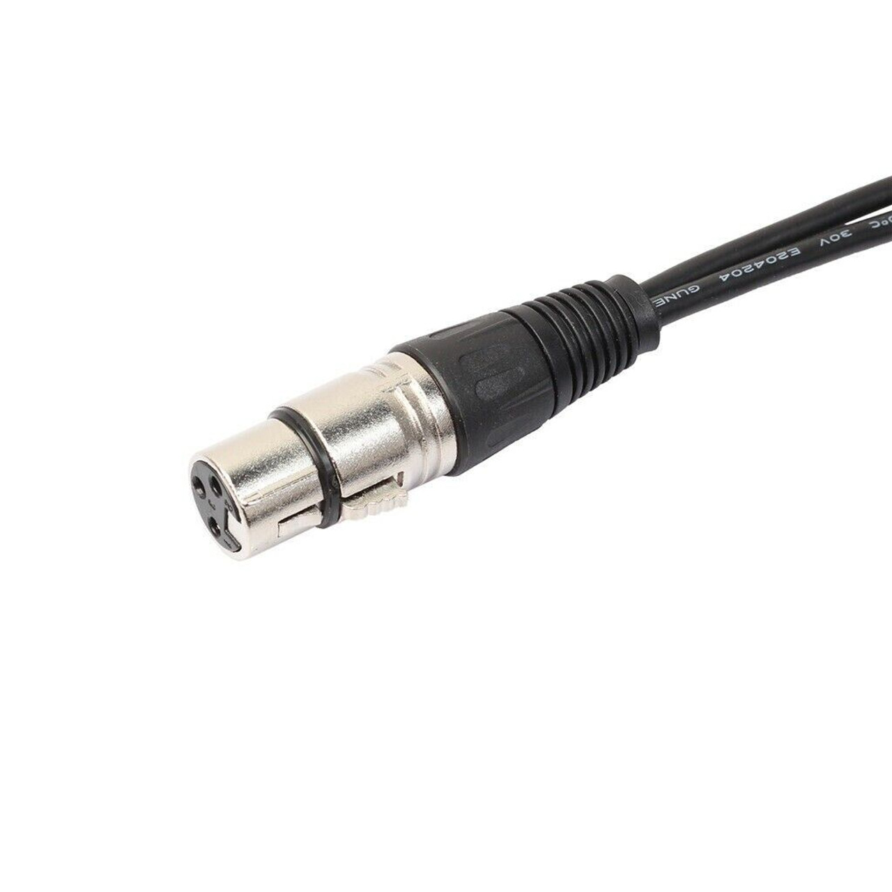 3Pin XLR Female Jack To Dual 2 Male Plug Y Splitter Cable Adapter Microphone USA
