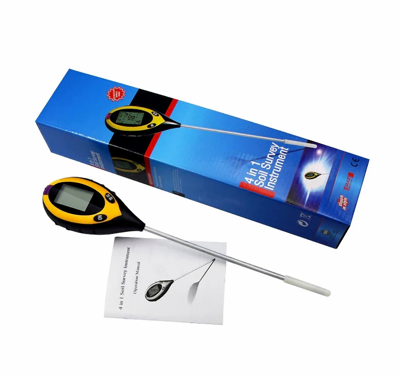 4 In 1 LCD Digital Soil Tester PH Water Moisture Temperature Sunlight Plant Test by The Perfect Part – Camping Gear in New condition from The Perfect Part for a low price