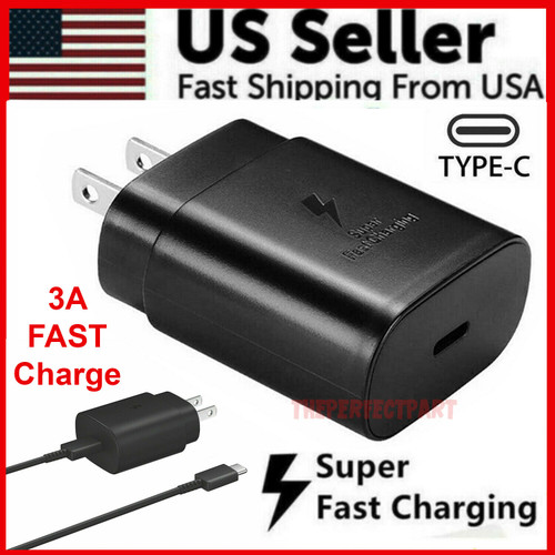 25W Type USB-C Super Fast Wall Charger For Samsung Galaxy S20 5G Ultra iPad Note