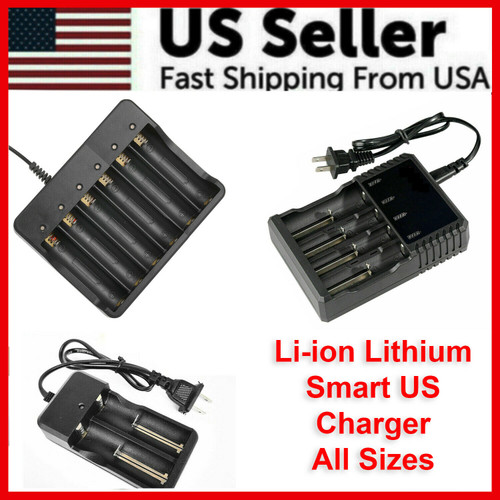 Li-ion Lithium Smart Charger 2 4 6 Slot for 16340/18650/14500/26650 3.7V RCR123