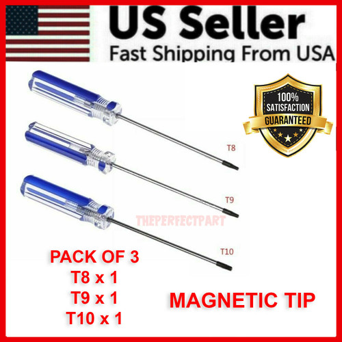 T8/T9/T10 Tamper Proof Screwdriver Security Torx Driver Disassembly For XBOX PS3
