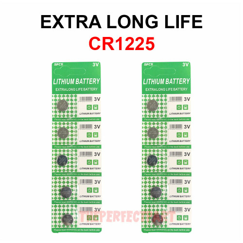 10 PCS New Lithium Battery 3V CR1225 /CR 1225 Button Cell Watch EXTRA LONG LIFE