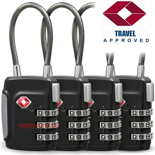 TSA Approve Luggage Travel Suitcase Bag Lock [3 Digit Combination] Padlock Reset