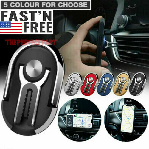 Mobile Phone Bracket Multipurpose Rotating Ring Holder Car Vent Clip Phone Mount