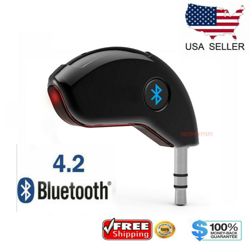 3.5mm AUX Car Bluetooth 4.2 Receiver Speaker Music Streaming Audio Adapter Mic