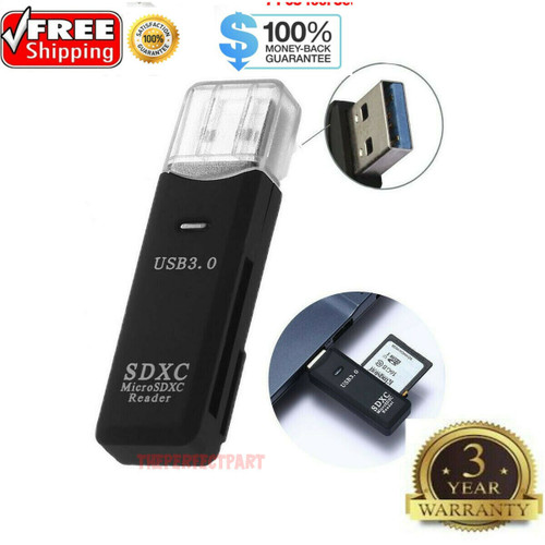 USB 3.0 2 in 1 HighSpeed Memory Card Reader Adapter for Micro SD SDXC TF T-Flash