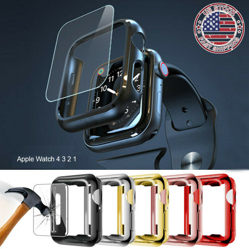 For Apple Watch 5 4 3 2 Full Case Cover Screen Protector iWatch 38/42mm 40/44mm