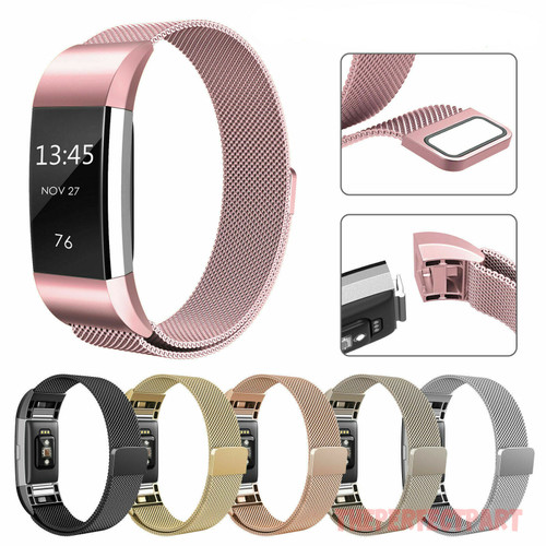 For Fitbit Charge 2 Strap Replacement Milanese Band Metal Stainless Steel Magnet