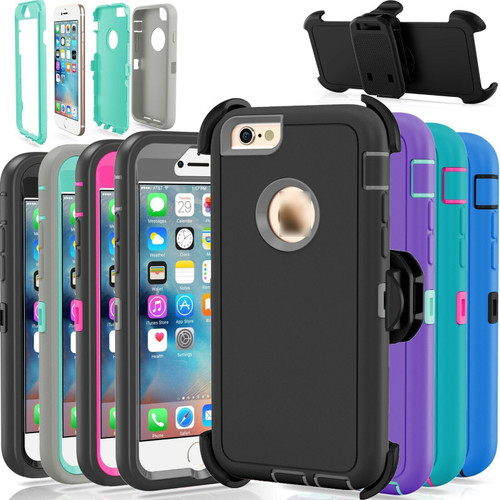 For Apple iPhone 6 & 6S Case Cover Defender with Belt Clip Fits Otterbox Series