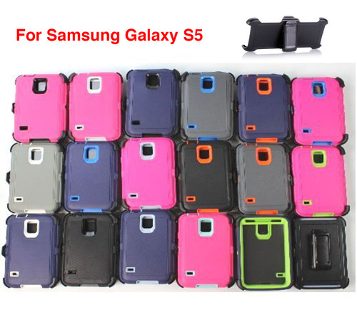 For Samsung Galaxy S5 Case Cover Rugged With (Fits Otterbox Defender Belt Clip)