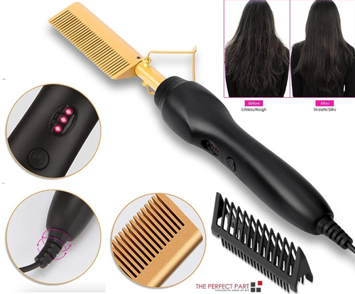 Hair Straightener Comb Pro Electric Beard Straightening Comb Heat Hot Comb Press