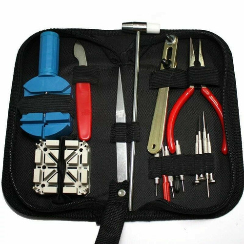 16PCS Watch Repair Tool Kit Link Remover Spring Bar Tool Case Opener Set New US