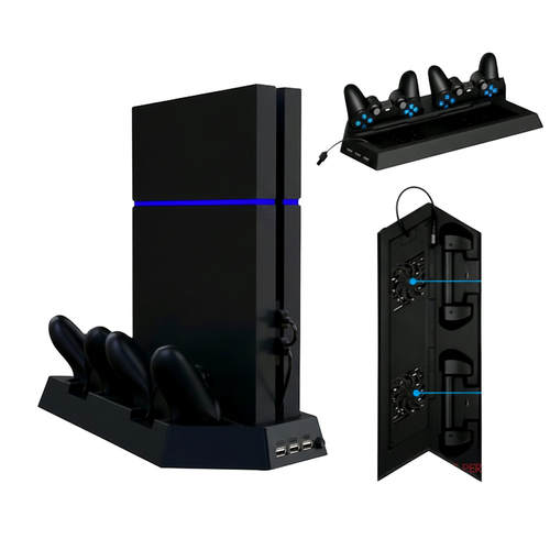 PS4 Cooling Station Vertical Stand 2 Controller Charging Dock For PlayStation 4 by The Perfect Part – Gaming Accessories in New condition from The Perfect Part for a low price
