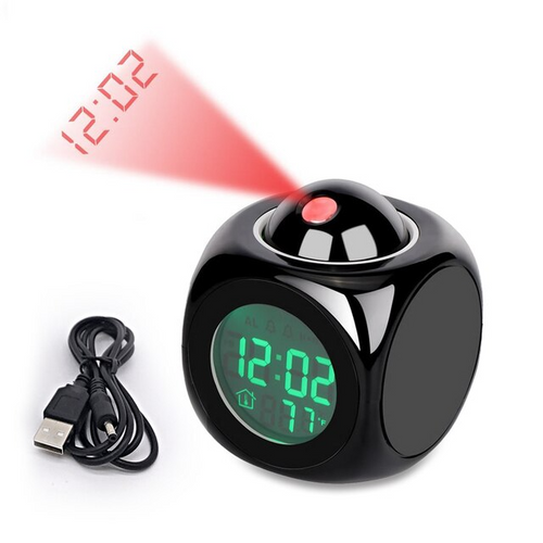 LED Projection Alarm Clock Digital LCD Display Voice Talking Weather Snooze USB by The Perfect Part – Home & Kitchen in New condition from The Perfect Part for a low price