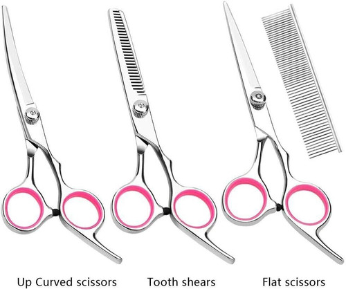 Pet Dog Grooming Scissors Stainless Straight Curved Thinning Shears Trimmer Kits by The Perfect Part – Pet Supplies in New condition from The Perfect Part for a low price